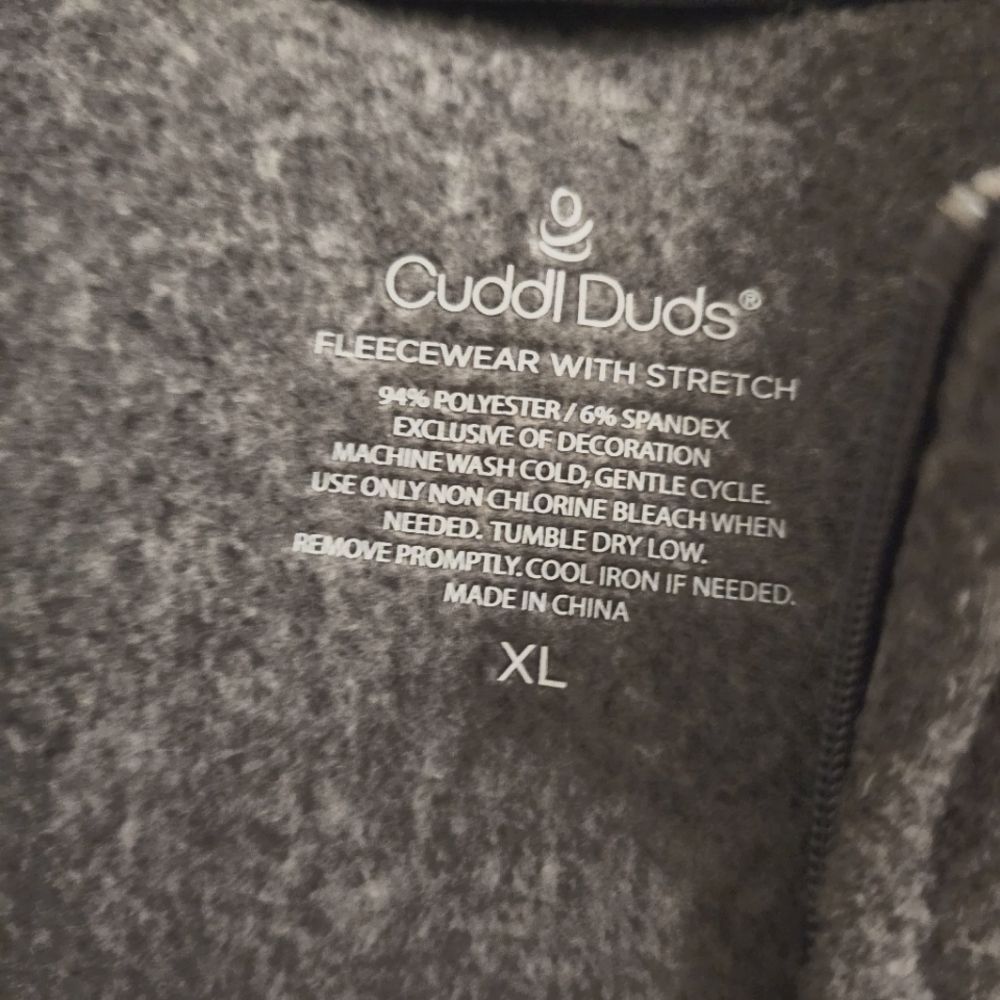 XL Gray light weight fleece vest Cuddl Duds